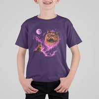Princess Cat Howling To The Moon Vintage 90s Nature T Shirt For Kid