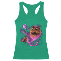 Princess Cat Howling To The Moon Vintage 90s Nature Racerback Tank Top