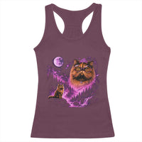 Princess Cat Howling To The Moon Vintage 90s Nature Racerback Tank Top