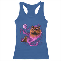 Princess Cat Howling To The Moon Vintage 90s Nature Racerback Tank Top