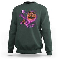Princess Cat Howling To The Moon Vintage 90s Nature Sweatshirt