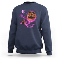 Princess Cat Howling To The Moon Vintage 90s Nature Sweatshirt