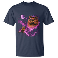 Princess Cat Howling To The Moon Vintage 90s Nature T Shirt