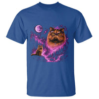 Princess Cat Howling To The Moon Vintage 90s Nature T Shirt
