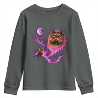 Princess Cat Howling To The Moon Vintage 90s Nature Youth Sweatshirt