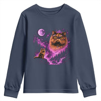 Princess Cat Howling To The Moon Vintage 90s Nature Youth Sweatshirt