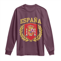 Espana Escudo Retro Spain Coat of Arms Español Long Sleeve Shirt