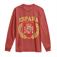 Espana Escudo Retro Spain Coat of Arms Español Long Sleeve Shirt