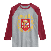 Espana Escudo Retro Spain Coat of Arms Español Raglan Shirt