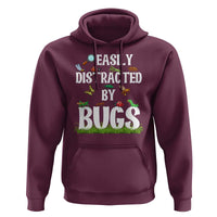 Funny Insects Hoodie Easily Distracted By Bugs Science School - Wonder Print Shop