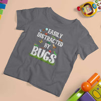 Funny Insects T Shirt For Kid Easily Distracted By Bugs Science School - Wonder Print Shop
