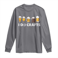 Funny Beer Long Sleeve Shirt I Do Crafts Vintage Beer Brewing - Wonder Print Shop