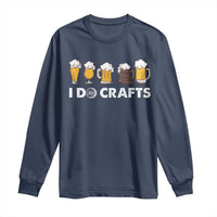 Funny Beer Long Sleeve Shirt I Do Crafts Vintage Beer Brewing - Wonder Print Shop