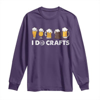 Funny Beer Long Sleeve Shirt I Do Crafts Vintage Beer Brewing - Wonder Print Shop