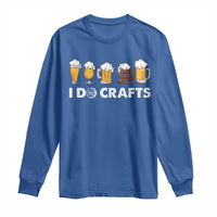 Funny Beer Long Sleeve Shirt I Do Crafts Vintage Beer Brewing - Wonder Print Shop