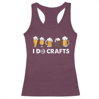 Funny Beer Racerback Tank Top I Do Crafts Vintage Beer Brewing - Wonder Print Shop