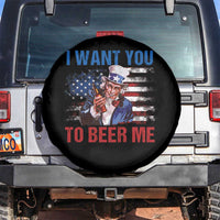 Funny Uncle Sam Spare Tire Cover I Want You To Beer Me American Flag - Wonder Print Shop