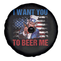 Funny Uncle Sam Spare Tire Cover I Want You To Beer Me American Flag - Wonder Print Shop