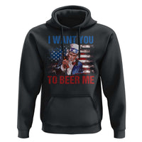 Funny Uncle Sam Hoodie I Want You To Beer Me American Flag - Wonder Print Shop