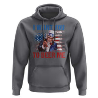 Funny Uncle Sam Hoodie I Want You To Beer Me American Flag - Wonder Print Shop