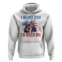 Funny Uncle Sam Hoodie I Want You To Beer Me American Flag - Wonder Print Shop