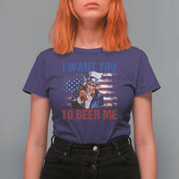 Funny Uncle Sam T Shirt For Women I Want You To Beer Me American Flag - Wonder Print Shop