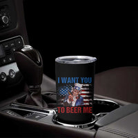 Funny Uncle Sam Tumbler Cup I Want You To Beer Me American Flag - Wonder Print Shop