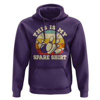 Funny Bowling Hoodie This Is My Spare Shirt Retro Ball Pins Strike Spilt - Wonder Print Shop