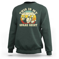 Funny Bowling Sweatshirt This Is My Spare Shirt Retro Ball Pins Strike Spilt - Wonder Print Shop