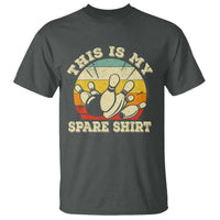 Funny Bowling T Shirt This Is My Spare Shirt Retro Ball Pins Strike Spilt - Wonder Print Shop