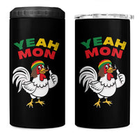 Jamaica Chicken 4 in 1 Can Cooler Tumbler Yeah Mon Jamaican Rastacap - Wonder Print Shop