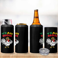Jamaica Chicken 4 in 1 Can Cooler Tumbler Yeah Mon Jamaican Rastacap - Wonder Print Shop