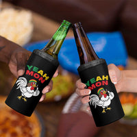 Jamaica Chicken 4 in 1 Can Cooler Tumbler Yeah Mon Jamaican Rastacap - Wonder Print Shop