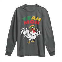 Jamaica Chicken Long Sleeve Shirt Yeah Mon Jamaican Rastacap - Wonder Print Shop
