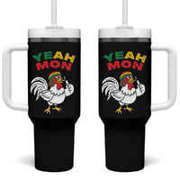 Jamaica Chicken Tumbler With Handle Yeah Mon Jamaican Rastacap - Wonder Print Shop