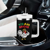 Jamaica Chicken Tumbler With Handle Yeah Mon Jamaican Rastacap - Wonder Print Shop