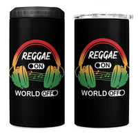 Reggae On World Off 4 in 1 Can Cooler Tumbler Reggae King Music Rastafarian - Wonder Print Shop