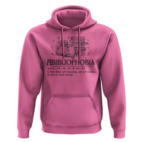 Funny Reading Hoodie Abibliophobia Bookworm Reader Butterfly Flower - Wonder Print Shop