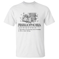 Funny Reading T Shirt Abibliophobia Bookworm Reader Butterfly Flower - Wonder Print Shop