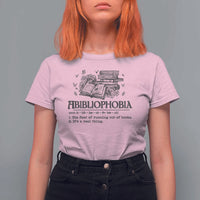Funny Reading T Shirt For Women Abibliophobia Bookworm Reader Butterfly Flower - Wonder Print Shop