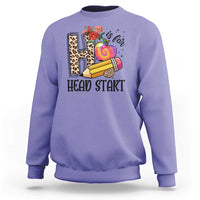 Back To School Sweatshirt H Is For Head Start Pencil Apple Flower - Wonder Print Shop