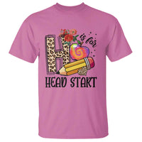 Back To School T Shirt H Is For Head Start Pencil Apple Flower - Wonder Print Shop