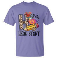 Back To School T Shirt H Is For Head Start Pencil Apple Flower - Wonder Print Shop