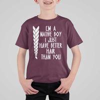 I Am A Native Boy I Just Have Better Hair Than You T Shirt For Kid Indian American - Wonder Print Shop