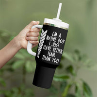 I Am A Native Boy I Just Have Better Hair Than You Tumbler With Handle Indian American - Wonder Print Shop