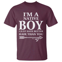 I Am A Native Boy I Just Have Better Hair Than You T Shirt Indian American Arrow - Wonder Print Shop
