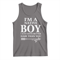 I Am A Native Boy I Just Have Better Hair Than You Tank Top Indian American Arrow - Wonder Print Shop
