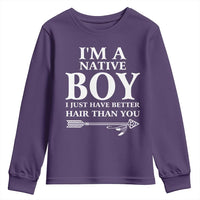 I Am A Native Boy I Just Have Better Hair Than You Youth Sweatshirt Indian American Arrow - Wonder Print Shop