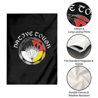 Native Tough Garden Flag Indian American Medicine Wheel Feathers - Wonder Print Shop