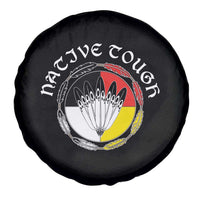 Native Tough Spare Tire Cover Indian American Medicine Wheel Feathers - Wonder Print Shop